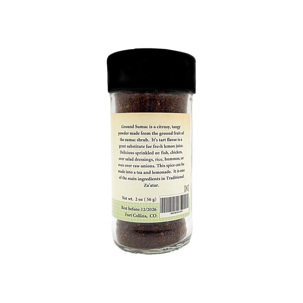 Spice jar with label on a white background