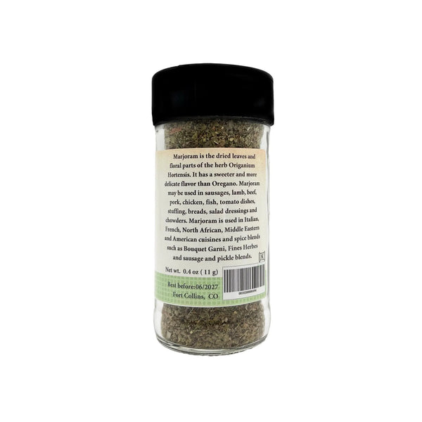 Spice jar with label on a white background