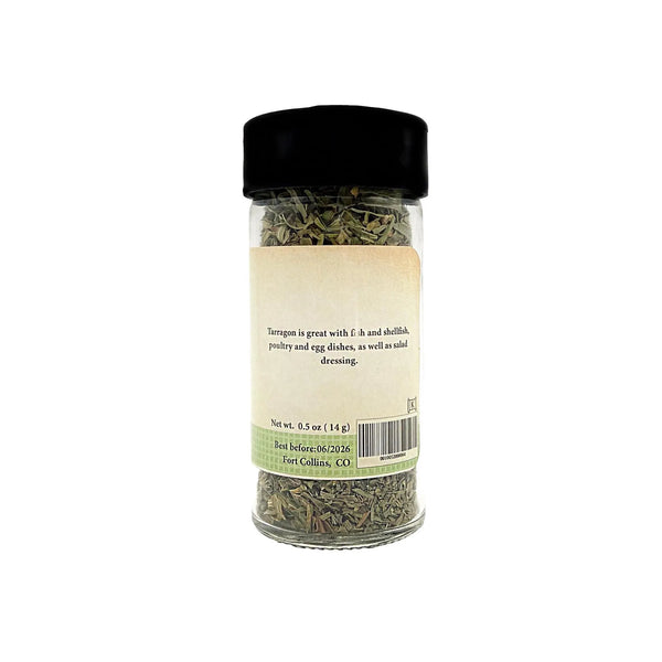 Jars of dried herbs with labels on a white background