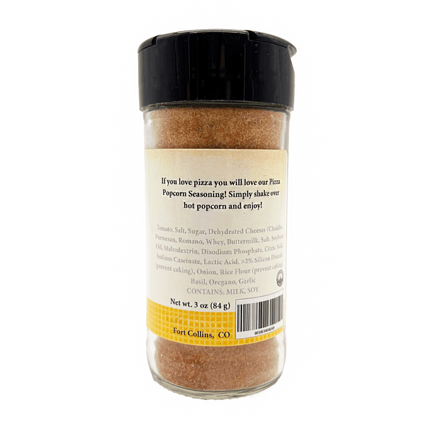 Spice jar with label on a white background