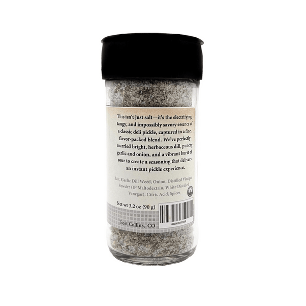 Spice jar with label on a white background