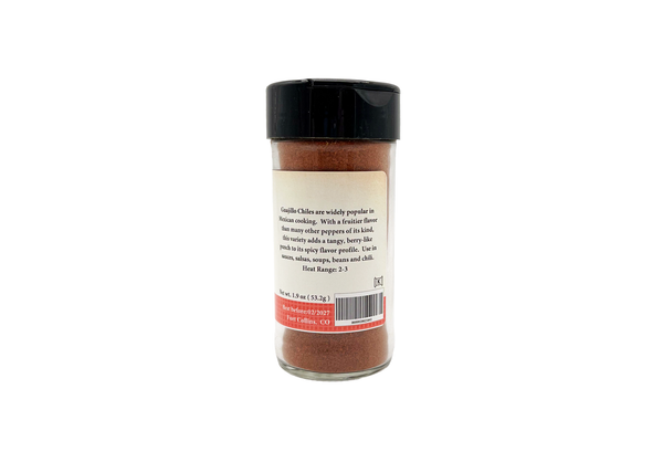 Spice jar with label on a white background
