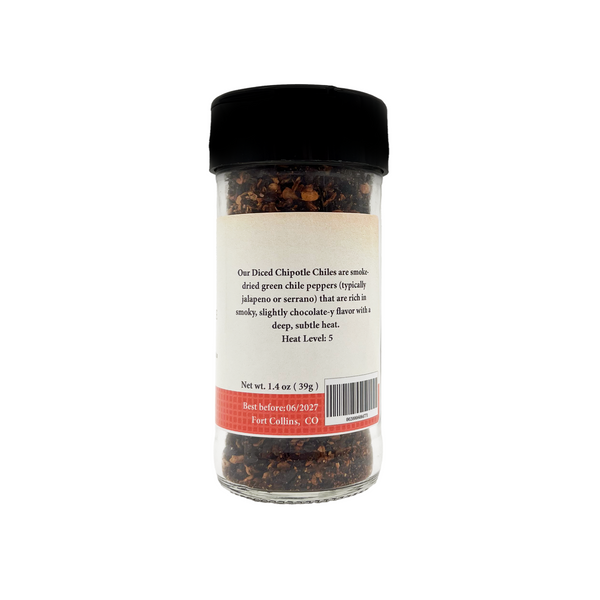 Spice jar with label on a white background