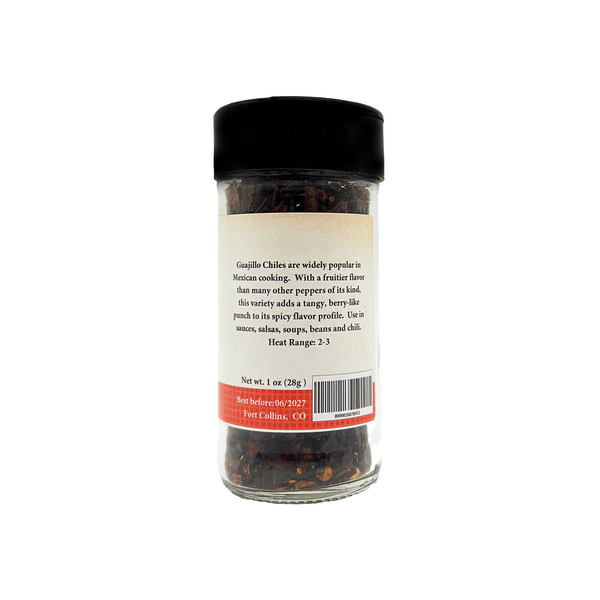 Spice jar with a label on a white background